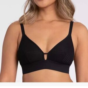 All.You. LIVELY Mesh Bra Bralette Black Large